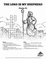 Sunday School Psalm Puzzles Crossword Kids 23 Shepherd Bible Lord Activities Lessons Psalms Printable Worksheets Puzzle Crafts Spiritual 23rd Coloring sketch template