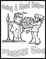 Coloring Good Being Pages Sheets Helpers Church Worker Children Gems God Helper Treasure Sheet Pleases Bible Box Restored 29th August sketch template