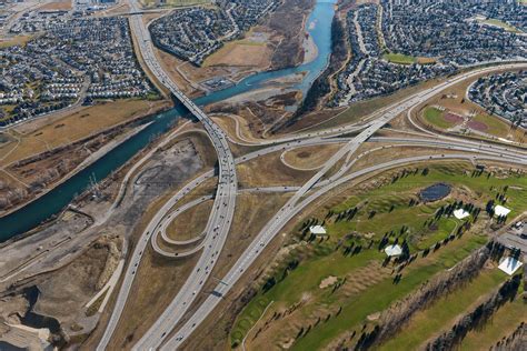 aerial photo cloverleaf interchange