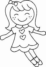 Doll Clipart Coloring Clip Dolly Dolls Outline Cute Barbie Baby Cliparts Kids Rag Pages Drawing Toy Library Bestcoloringpagesforkids Sweetclipart Use sketch template