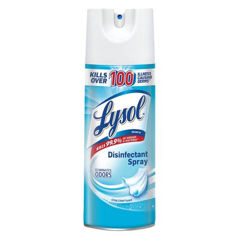 lysol  oz crisp linen disinfectant spray    home depot