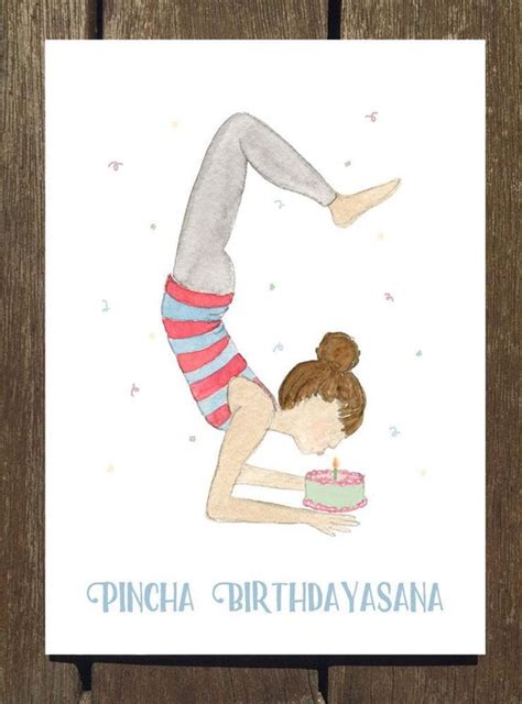 pincha birthdayasana yoga birthday card yoga pose