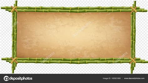 creative vector illustration of bamboo stick border isolated stock