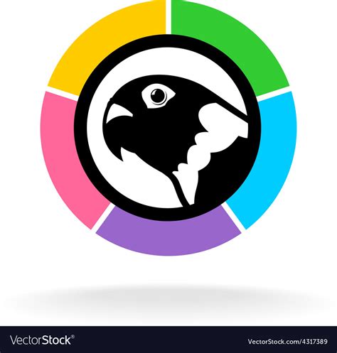 parrot head logo royalty  vector image vectorstock