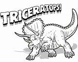 Triceratops Coloring Pages Kids Color Dinosaur Printable Kleurplaat Dino sketch template