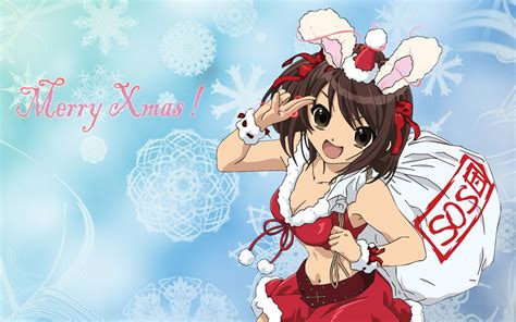 merry christmas anime wallpapers wallpaper cave