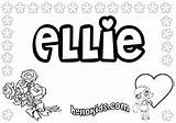 Ellie Coloring Name Pages Color Girls Print Girly Names Sheets Printable Hellokids Girl Online Getdrawings Choose Board sketch template