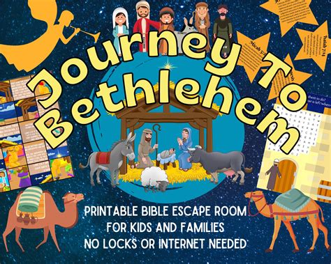 christmas bible escape room game journey  bethlehem  etsy