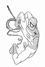 Spiderman Coloring Pages Simple Getdrawings Colorings sketch template