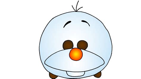 How To Draw Cute Olaf From Frozen Disney Tsum Tsum Youtube