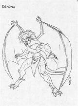 Gargoyles Demona Guler sketch template