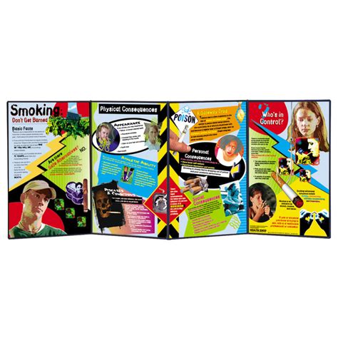 educational teen smoking folding display health edco