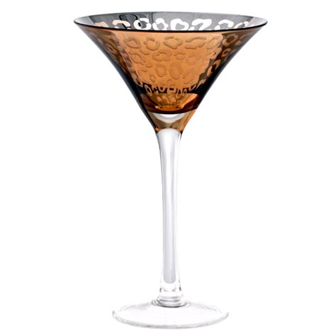 Leopard Martini Glasses Gold 8 3oz 235ml Drinkstuff