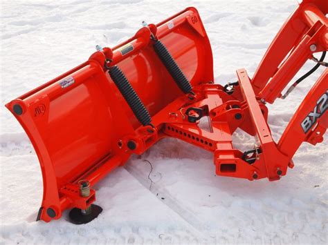 kubota bx snow plow attachment loader mounted ai products snow plow kubota tractors