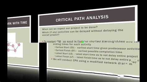 operations management  conducting critical path analysis part  youtube