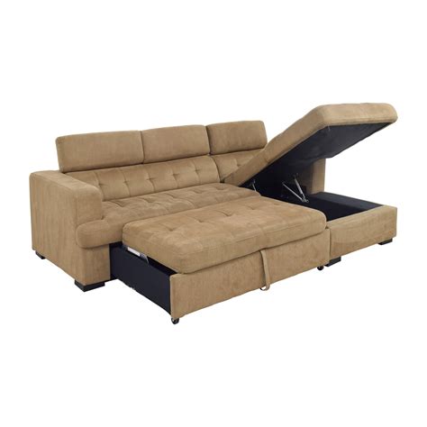 bobs discount furniture bobs furniture brown pull   chaise storage sofas