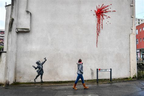 ein neuer banksy street art werk  bristol aufgetaucht monopol