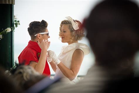a 1950s red retro and seaside inspired lesbian wedding love my dress® uk wedding blog