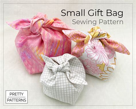 small gift bag   bow  sewing pattern tutorial  etsy canada