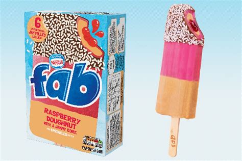 there s a new fab lolly and it tastes of raspberry doughnut
