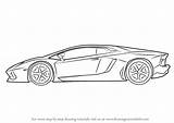 Side Car Sketch Drawing Coloring Lamborghini Draw Sports Centenario Cars Template sketch template