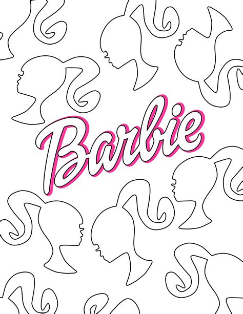 barbie logo coloring pages top   printable barbie coloring