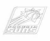 Coloring Pages Nba Suns Phoenix Logo Sport Printable Info sketch template