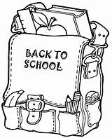 Coloring Backpack School Topcoloringpages sketch template