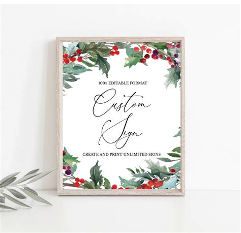 closed  christmas sign template