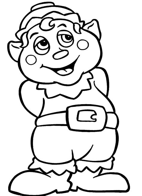 coloring page elf  characters printable coloring pages