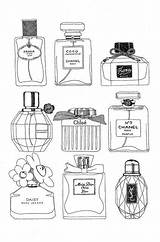 Perfume Dior sketch template