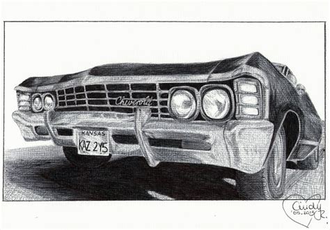 supernatural impala drawing  paintingvalleycom explore collection