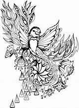 Ausmalen Erwachsene Vogel Malvorlagen Ausmalbilder Sheela Wings Dover Blumen Colouring Doverpublications Malbuch Buch Tiere Spreading sketch template