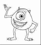 Mike Wazowski Drawing Inc Coloring Monsters Monster Getdrawings sketch template