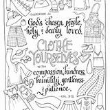 Coloring Humility Bible Pages Clothe sketch template