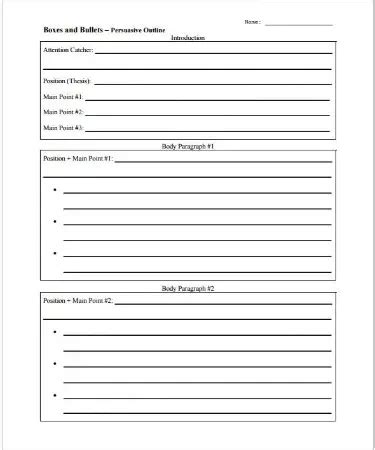 essay template    printable