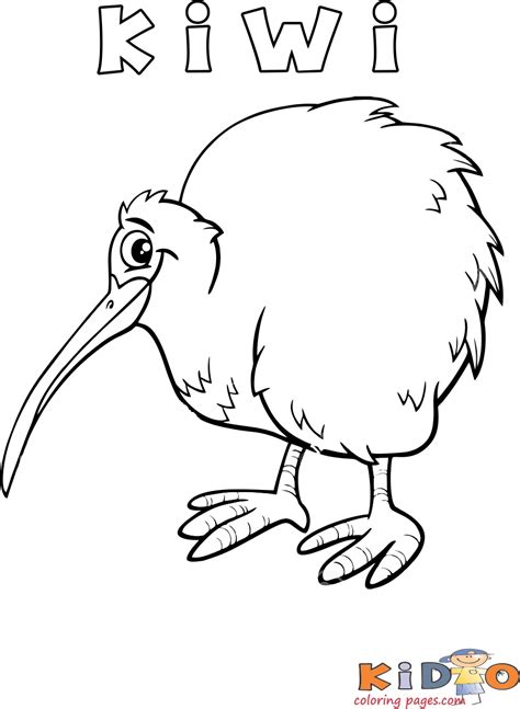 kiwi bird coloring page printable kids coloring pages