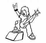 Coloring Rocker Rock Star Pages Printable Birthday Disco Coloringcrew Music Birthdayprintable sketch template
