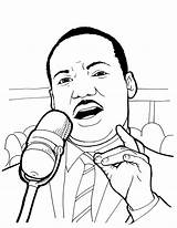 Martin Luther King Coloring Pages Printable Jr Source sketch template