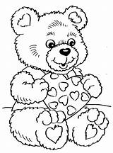 Coloring Pages Valentine Bear Disney Valentines Teddy Clipart Printable Library Gif sketch template