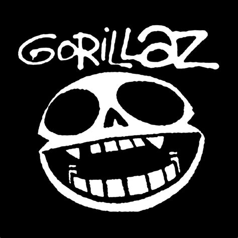 gorillaz noodle skull face  printed sticker