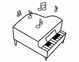 Piano Pianoforte Colorare Colorir Coda Cauda Disegni Instrumentos Immagini Teclado Acolore Musicais Utente Pintado Registrato sketch template