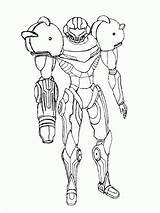 Samus Coloring Pages Metroid Sketch Aran Deviantart Suit Zero Drawings Popular Coloringhome sketch template