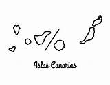 Coloring Canary Islands Colorear Peninsula Para Islas Pages Template Coloringcrew Canarias sketch template