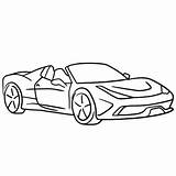Ferrari Pista sketch template