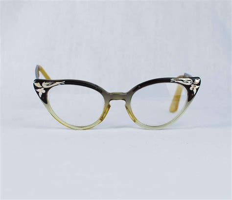vintage cat eye horn rim glasses 1950s women s eyewear