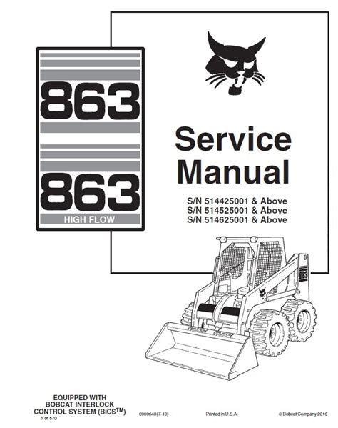 bobcat  hf skid steer loaders service manual