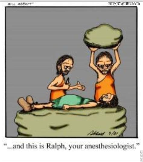 caveman anesthesiologist cartoon ~ funny joke pictures