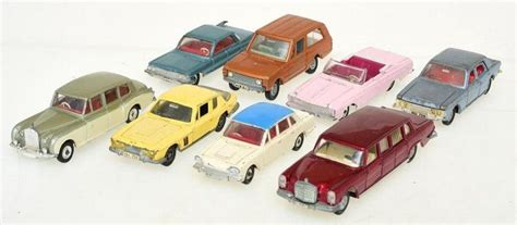 dinky collection mercedes cadillac rolls royce range rover   branded dinky
