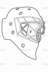 Mask Hockey Goalie Coloring Jason Vector Pages Drawing Template Illustration Chisnikov Color Printable Outline Nhl Depositphotos Getcolorings Masks Getdrawings sketch template